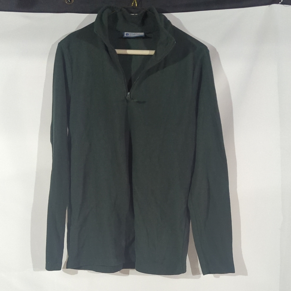 Men's Dark Green Zip-Up Sweater